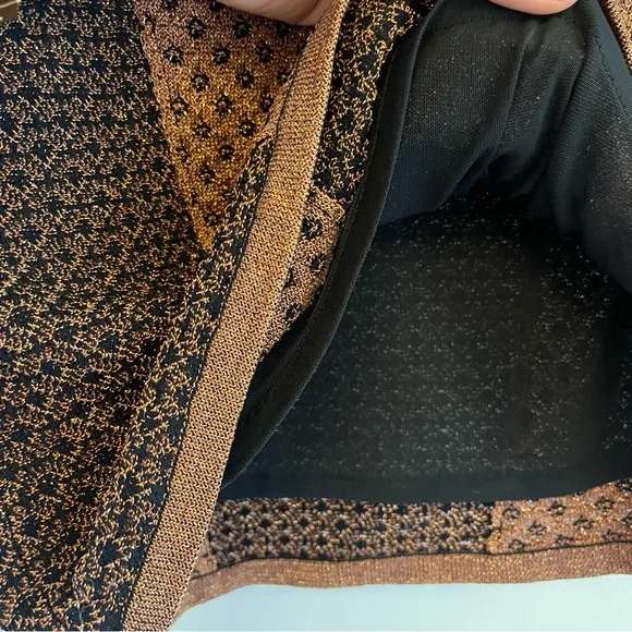 Rag & Bone - Amanda Metallic Crewneck Sweater - copper/brown/black - size M - Picture 6 of 9